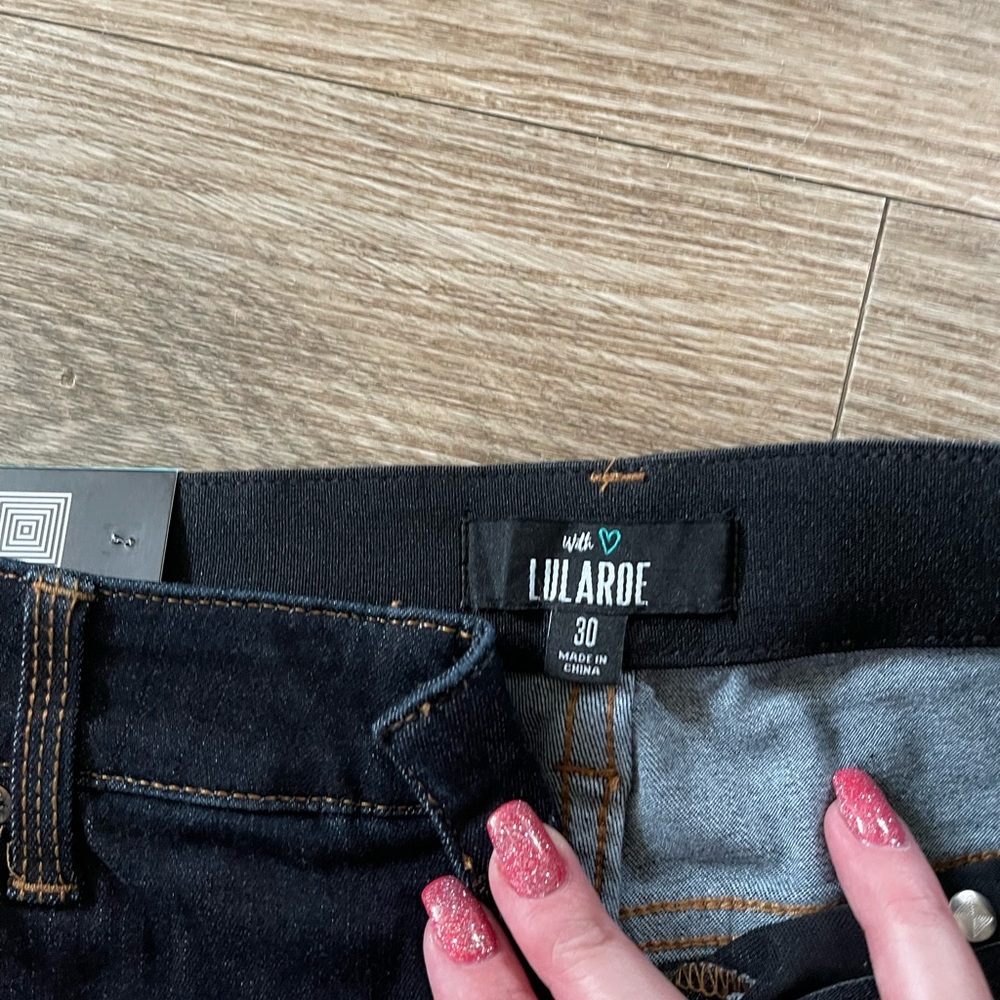 LuLaRoe Women's Dark Blue Skinny Jeans - Picture 2 of 4
